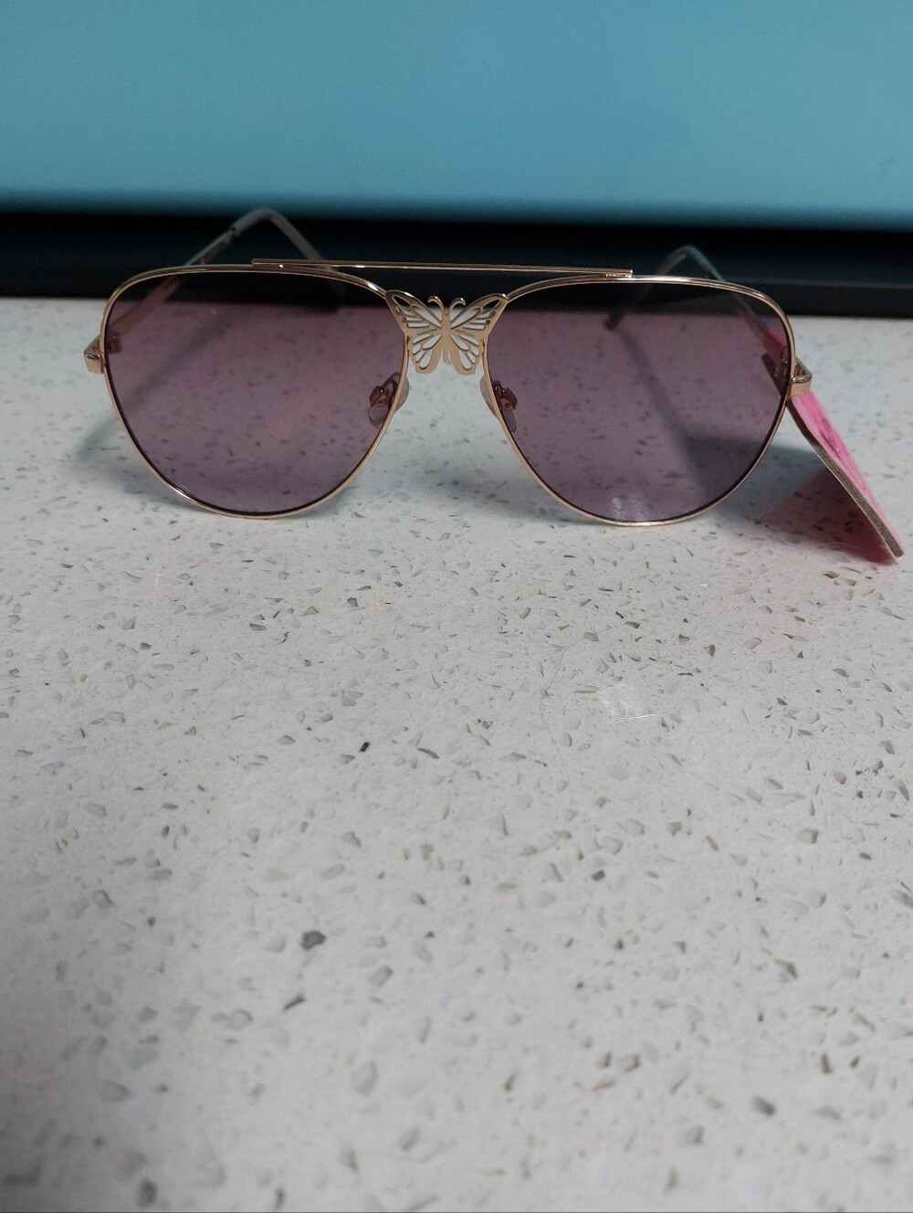 Betsey Johnson Gold Butterfly Sunglasses NWT